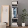 Stylish Concrete Grey Wardrobe - 50x50x200 cm Engineered Wood