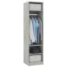 Stylish Concrete Grey Wardrobe - 50x50x200 cm Engineered Wood