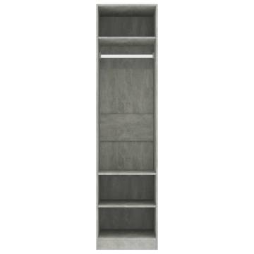 Stylish Concrete Grey Wardrobe - 50x50x200 cm Engineered Wood