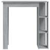 Bar Table with Shelf Grey Sonoma - Stylish & Space-Saving