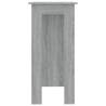 Bar Table with Shelf Grey Sonoma - Stylish & Space-Saving