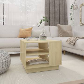 Sonoma Oak Coffee Table 55x55 cm - Modern & Durable Design