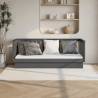 Day Bed Grey 90x190 cm Solid Wood Pine Colour grey Size 90 x 190 cm 