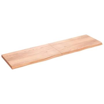 Light Brown Wall Shelf - Solid Oak Wood, Unique & Versatile