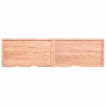 Light Brown Wall Shelf - Solid Oak Wood, Unique & Versatile