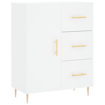 Stylish Highboard White 69.5x34x180 cm - Durable Engineered Wood