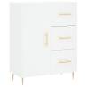 Stylish Highboard White 69.5x34x180 cm - Durable Engineered Wood