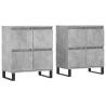 2 pcs Concrete Grey Sideboards - Durable & Stylish | HipoMarket