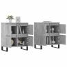 2 pcs Concrete Grey Sideboards - Durable & Stylish | HipoMarket