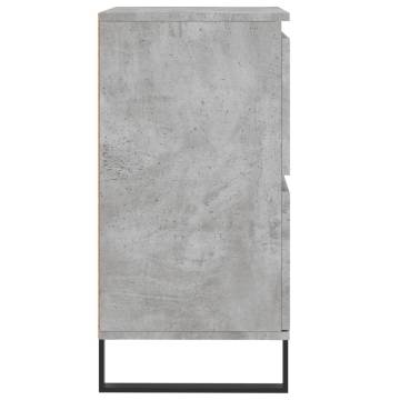 2 pcs Concrete Grey Sideboards - Durable & Stylish | HipoMarket