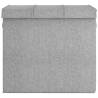 Foldable Laundry Hamper - Grey Faux Linen Fabric | Hipomarket UK