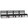 Garden Middle Sofas 4 pcs Black Solid Pinewood Colour black Model middle sofa (4 pcs) Number of 1 