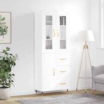 Highboard High Gloss White - Stylish Storage Solution | HipoMarket