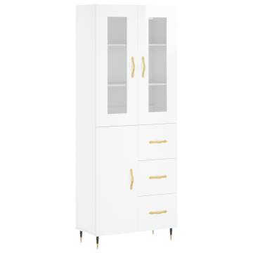 Highboard High Gloss White - Stylish Storage Solution | HipoMarket