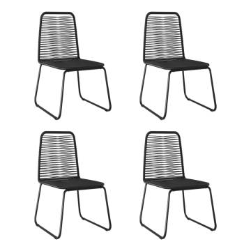 Outdoor Chairs 4 pcs Poly Rattan Black - Stylish & Durable