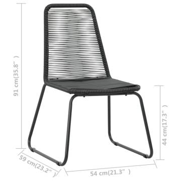 Outdoor Chairs 4 pcs Poly Rattan Black - Stylish & Durable