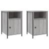 Stylish Grey Sonoma Bedside Cabinets - 2 pcs | Hipomarket