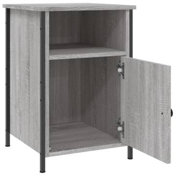 Stylish Grey Sonoma Bedside Cabinets - 2 pcs | Hipomarket