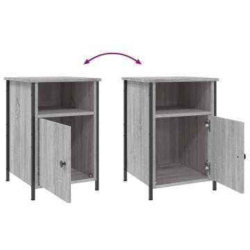 Stylish Grey Sonoma Bedside Cabinets - 2 pcs | Hipomarket