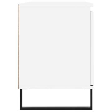 Stylish White TV Cabinet - 104x35x50 cm Engineered Wood