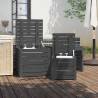 3 Piece Garden Box Set Grey Solid Wood Pine - Hipomarket