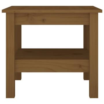 Stylish Honey Brown Solid Pine Coffee Table | Hipo Market