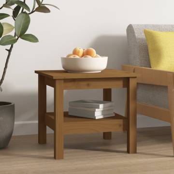 Stylish Honey Brown Solid Pine Coffee Table | Hipo Market