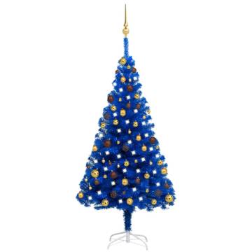 Artificial Pre-lit Christmas Tree with Ball Set - 150 cm Blue