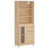 Stylish Highboard Sonoma Oak - 69.5x34x180 cm | Hipomarket