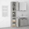 Stylish Bathroom Cabinet in Concrete Grey - 32x34x188.5 cm