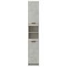 Stylish Bathroom Cabinet in Concrete Grey - 32x34x188.5 cm