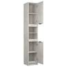 Stylish Bathroom Cabinet in Concrete Grey - 32x34x188.5 cm