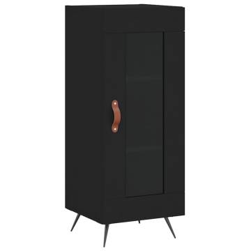 Stylish Highboard Black 34.5x34x180 cm - Engineered Wood