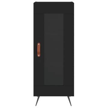 Stylish Highboard Black 34.5x34x180 cm - Engineered Wood