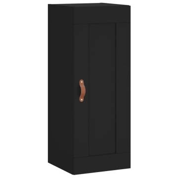 Stylish Highboard Black 34.5x34x180 cm - Engineered Wood