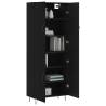 Stylish Highboard Black 69.5x34x180 cm | Hipomarket