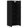 Stylish Highboard Black 69.5x34x180 cm | Hipomarket