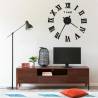 3D Wall Clock Modern Design Black 100 cm XXL | Hipomarket