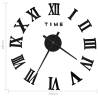 3D Wall Clock Modern Design Black 100 cm XXL | Hipomarket