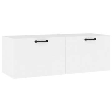 Wall Cabinet White 100x36.5 cm | Stylish Storage Solution