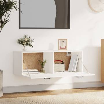 Wall Cabinet White 100x36.5 cm | Stylish Storage Solution