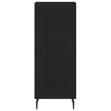 Stylish Highboard Black 34.5x34x180 cm - Hipomarket