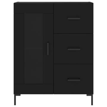 Elegant Highboard Black - 69.5x34x180 cm | Hipomarket UK