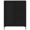 Elegant Highboard Black - 69.5x34x180 cm | Hipomarket UK