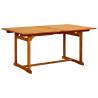 Garden Dining Table - Extendable Solid Acacia Wood | HipoMarket