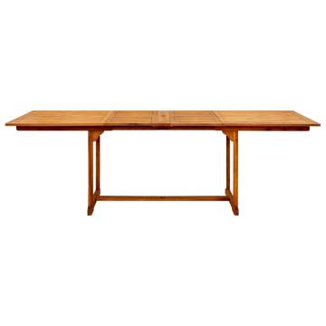 Garden Dining Table - Extendable Solid Acacia Wood | HipoMarket