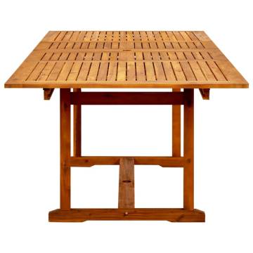 Garden Dining Table - Extendable Solid Acacia Wood | HipoMarket