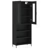 Stylish Highboard Black 69.5x34x180 cm - Hipo Market