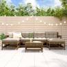 7 Piece Garden Lounge Set Honey Brown Solid Wood Pine Colour honey brown pine Number of 7 