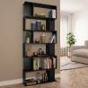 Book Cabinet/Room Divider Black 80x24x192 cm Engineered Wood Colour black Quantity in Package 1 